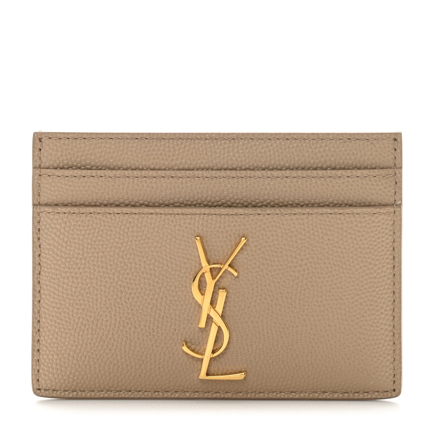Grain De Poudre Monogram Credit Card Case Nude Powder