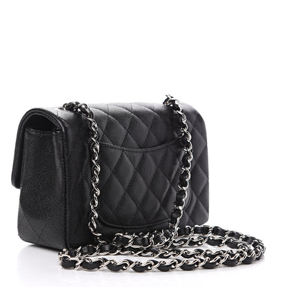 Chanel Caviar Quilted Mini Rectangular Flap Black 2 of 9