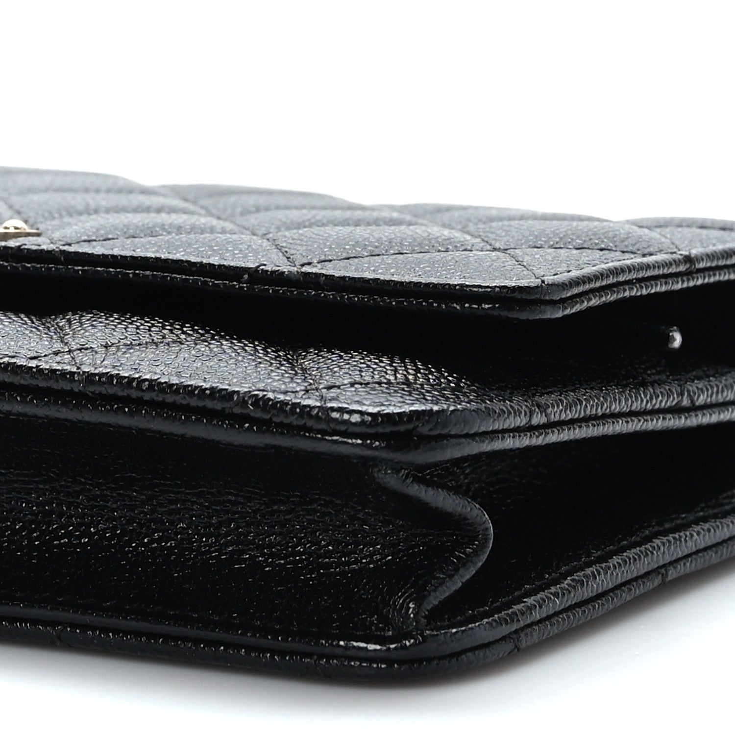 Chanel Caviar Quilted Golden Class Wallet On Chain WOC Black 10 of 10