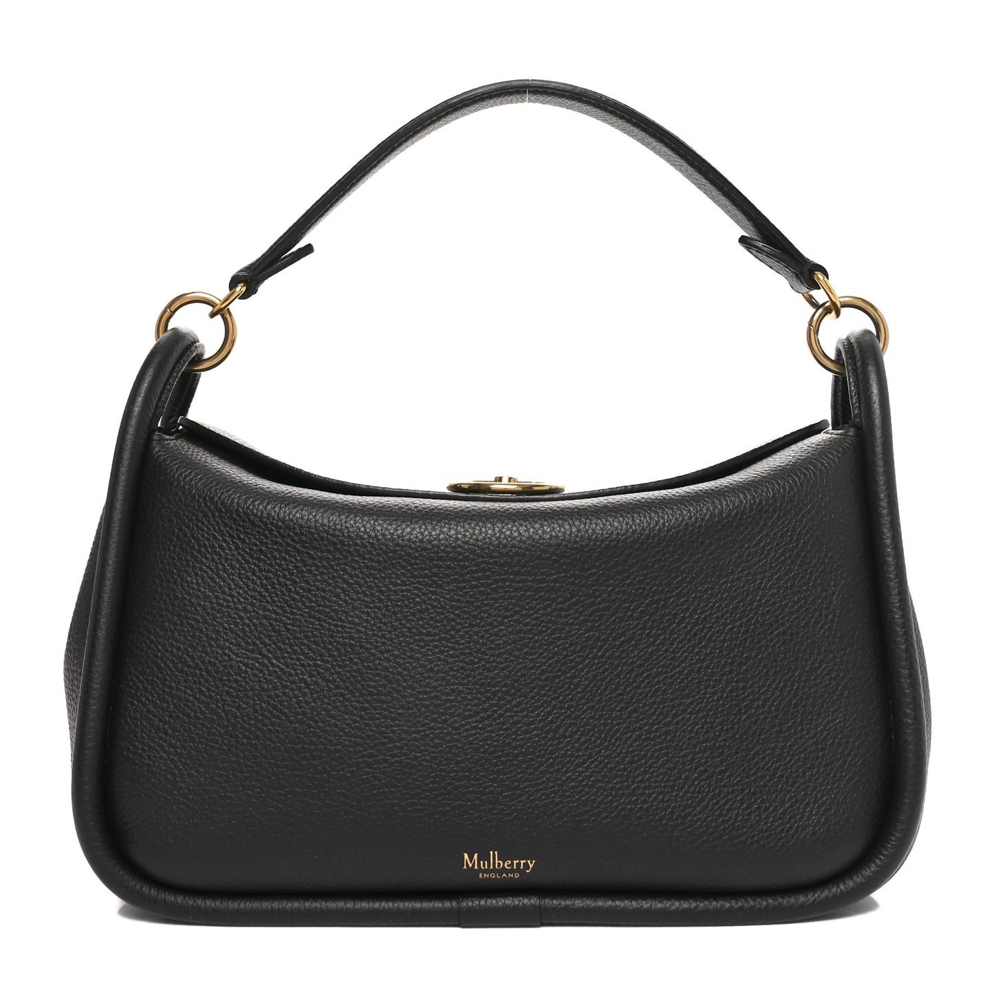 Small Classic Grain Calfskin Small Leighton Black