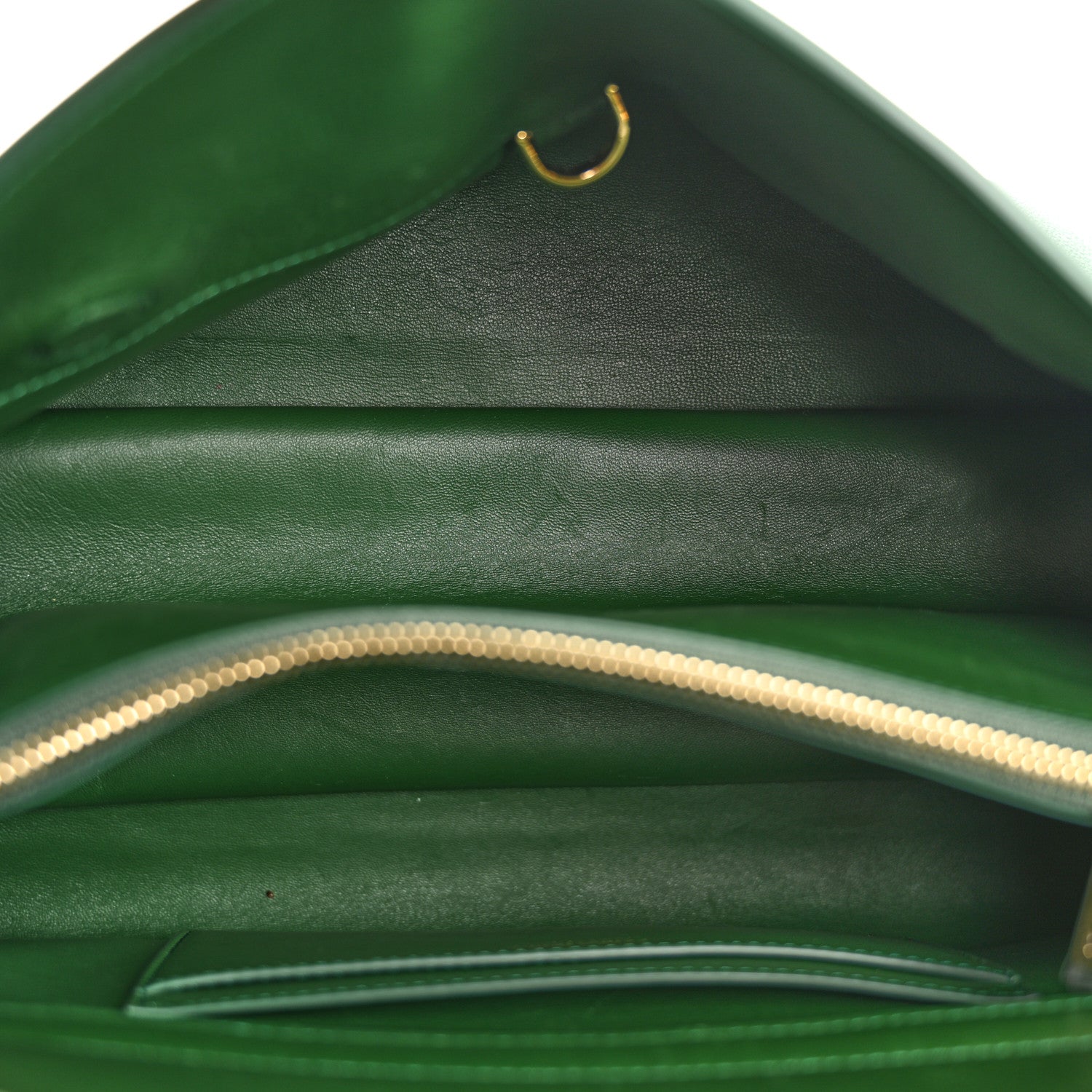 Salvatore Ferragamo Calfskin Medium Hug Soft Shoulder Bag Forest Green 5 of 11