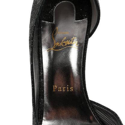 Christian Louboutin Glitter Iriza Kid Flinstar 100 Pumps 41 Black 7 of 11