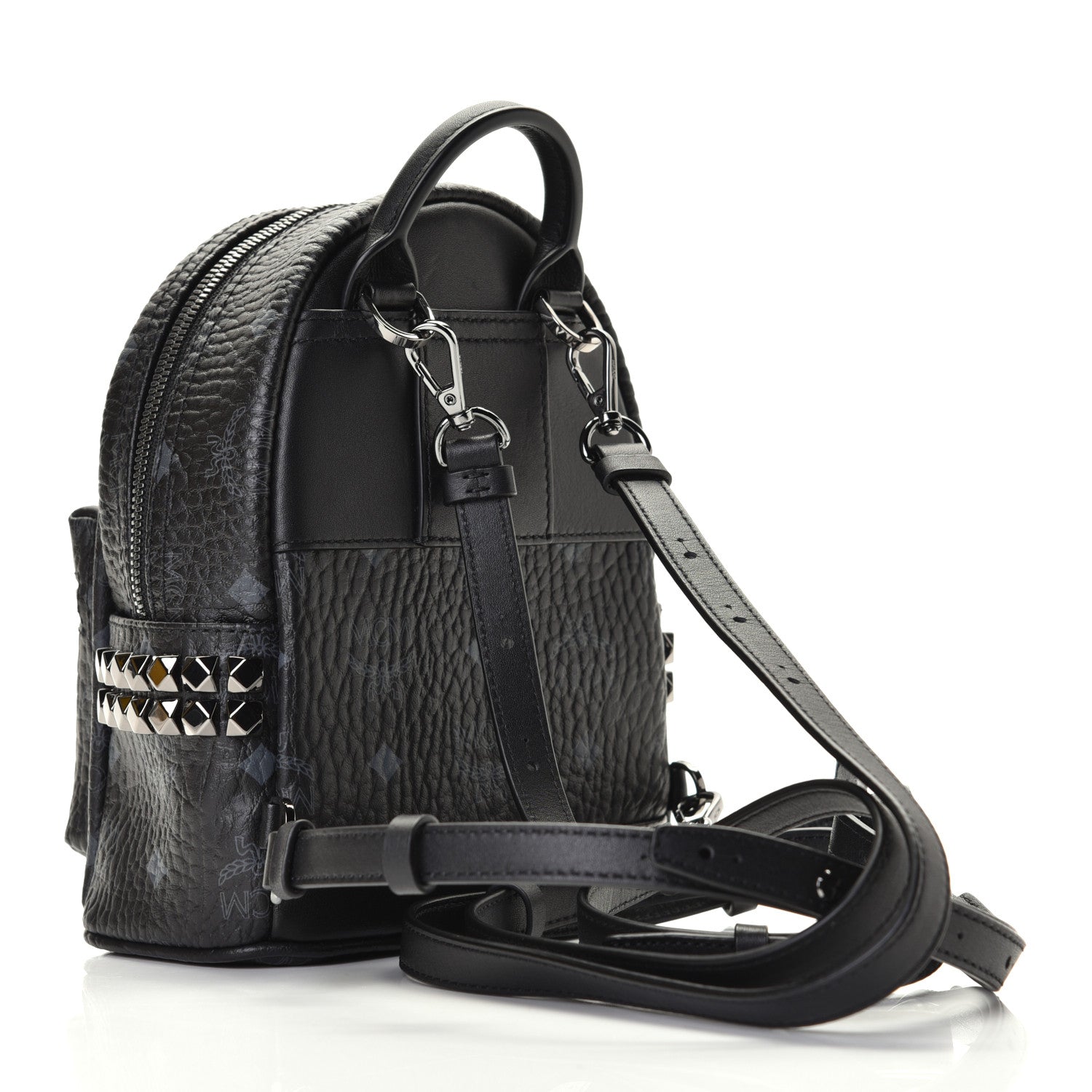MCM Visetos Side Stud X-Mini Stark Bebe Boo Backpack Black 2 of 4