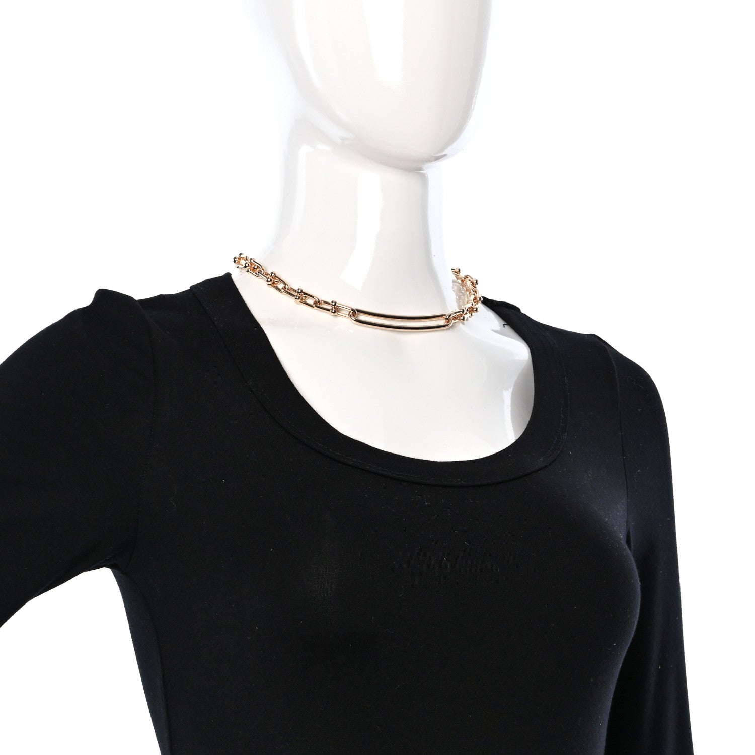 Tiffany 18K Rose Gold HardWear Elongated Link Necklace 2 of 5