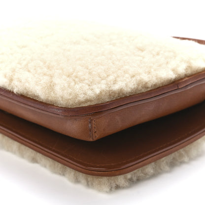 Saint Laurent Shearling Monogram Phone Holder Crossbody Brown 11 of 11