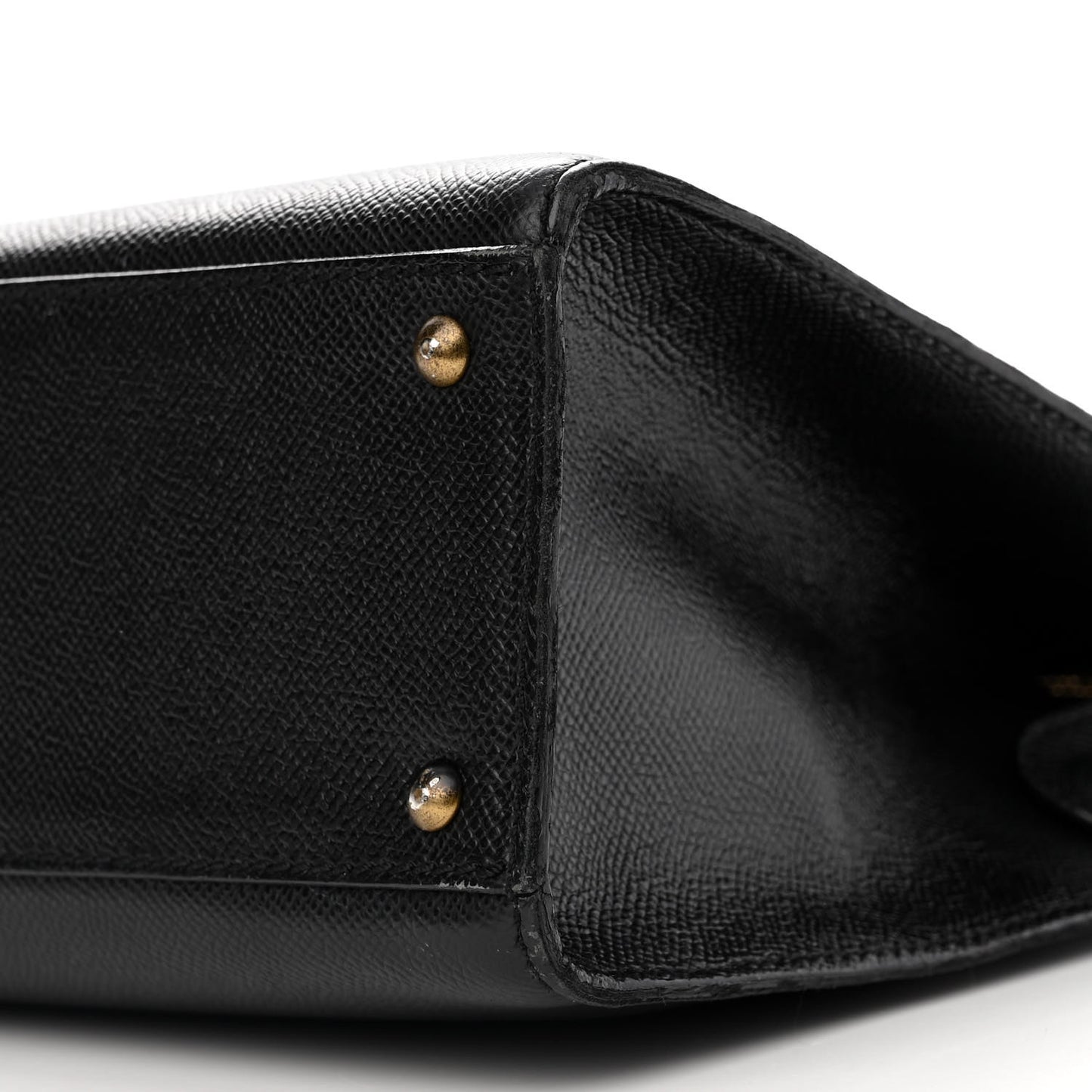 Grained Calfskin Shoulder Bag Black