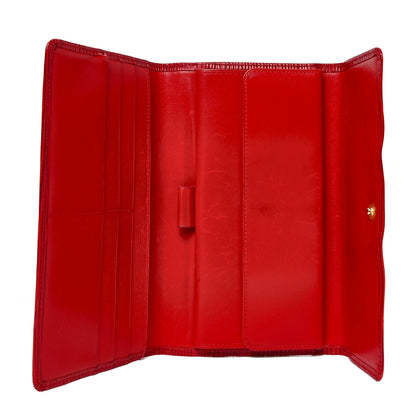 Louis Vuitton Epi Porte Tresor International Wallet Castillan Red 5 of 10