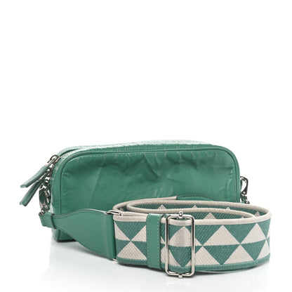 Prada Nappa Antique Multi-Pocket Shoulder Bag Green 3 of 10