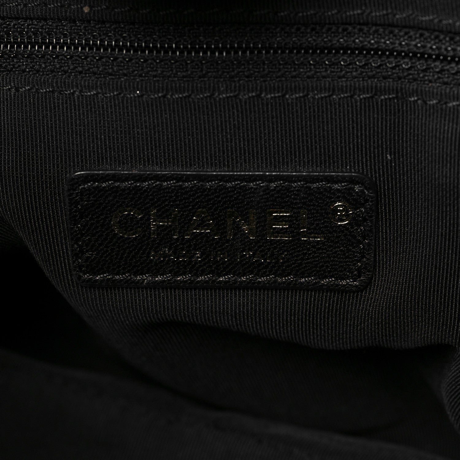 Chanel Calfskin Stitched Large Chevron Chic Shopping Bag Black 6 of 9