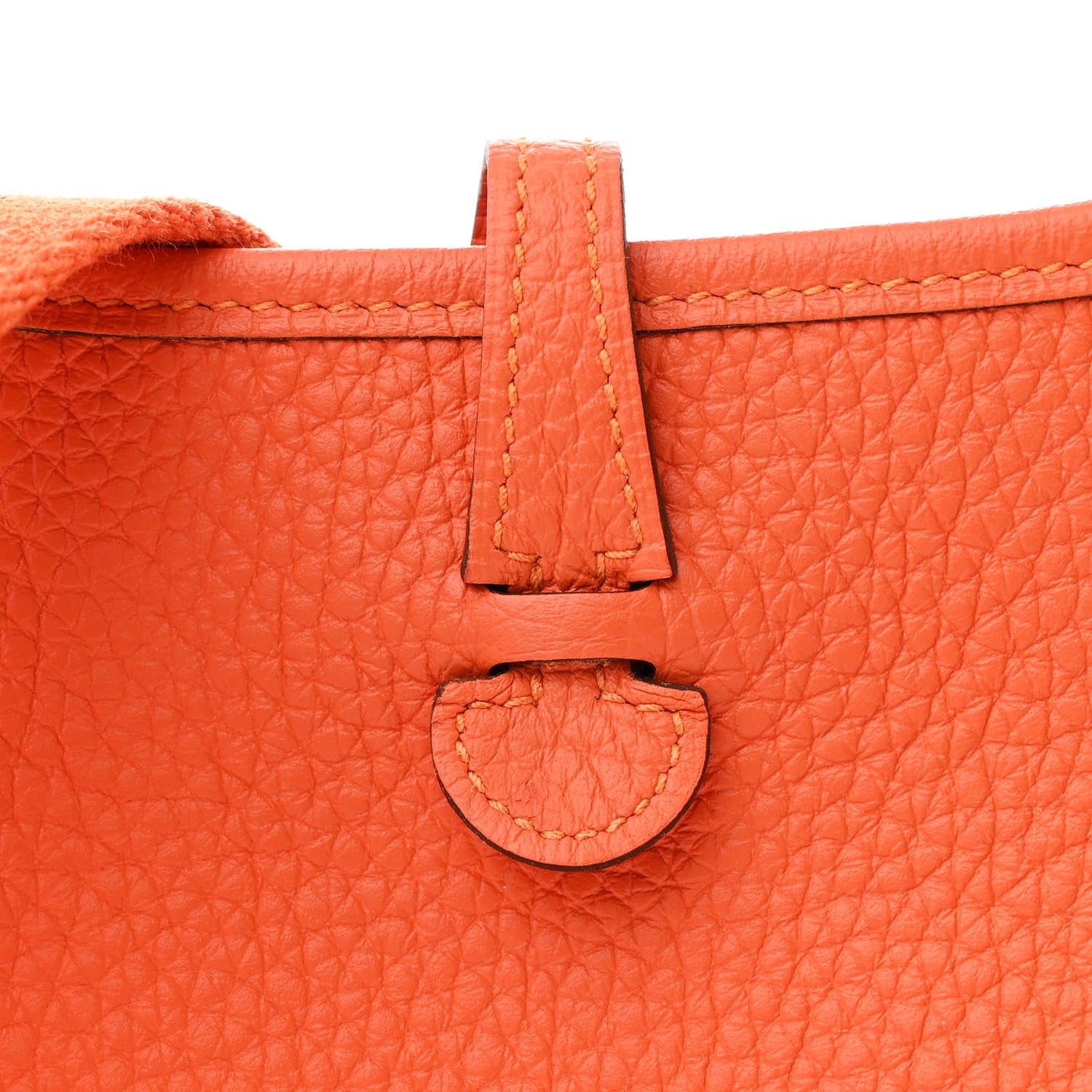 Hermes Taurillon Clemence Evelyne TPM Orange 8 of 10