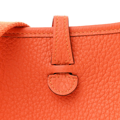 Hermes Taurillon Clemence Evelyne TPM Orange 8 of 10