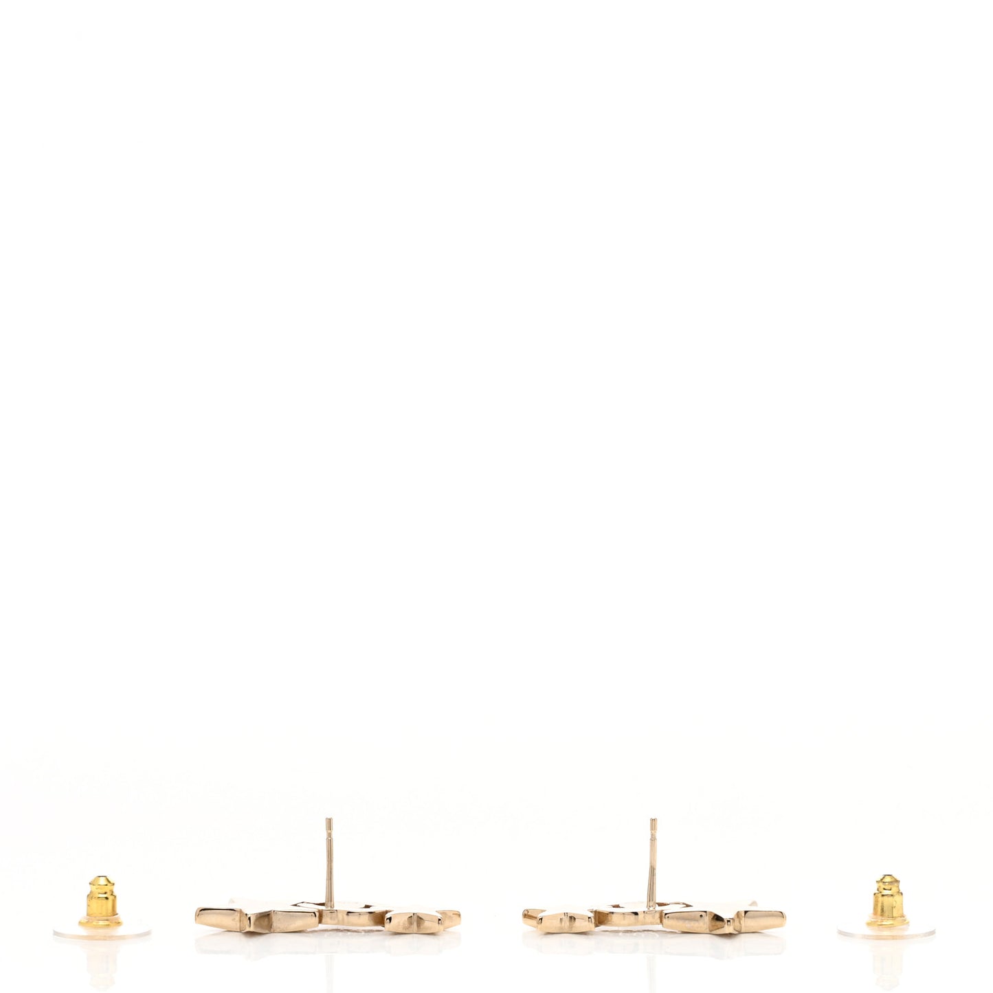Crystal Star CC Earrings Gold