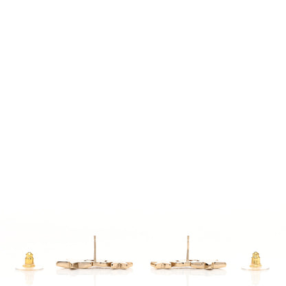 Chanel Crystal Star CC Earrings Gold 3 of 4