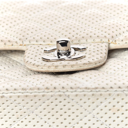 Chanel Lambskin Perforated Medium Double Flap White 11 of 26