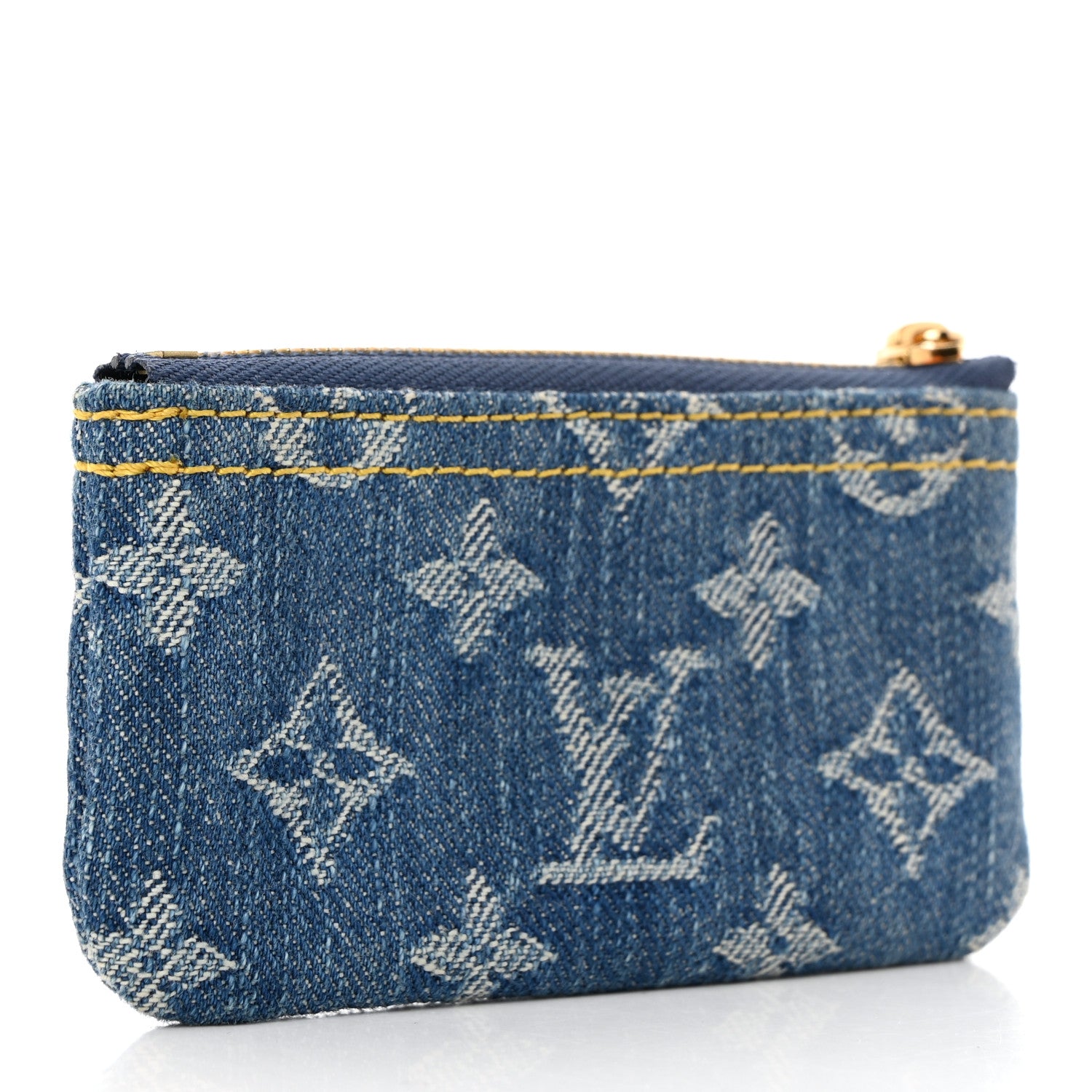Louis Vuitton Monogram Denim Key Pouch Denim Blue 3 of 7