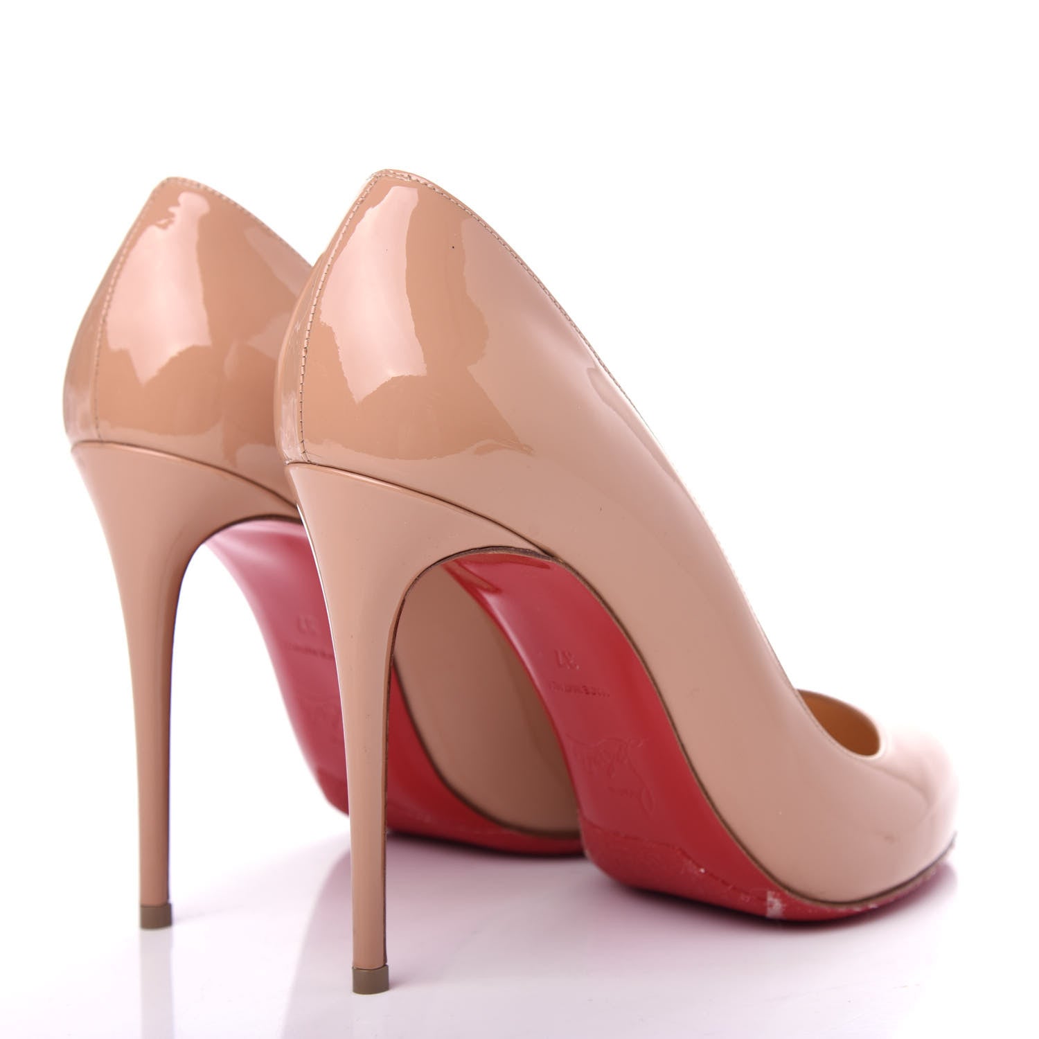 Christian Louboutin Patent Dorissima 100 Pumps 37 Nude 4 of 9