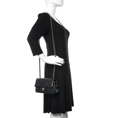 Chanel Lambskin Quilted Mini Rectangular Flap Black 2 of 9