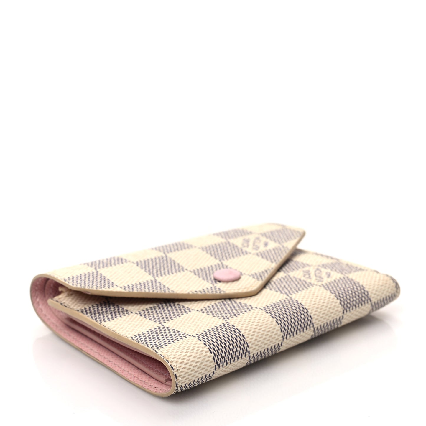 Damier Azur Victorine Wallet Rose Ballerine