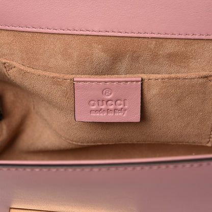 Gucci Calfskin Studded Small Padlock Shoulder Bag Carmine Rose 7 of 11