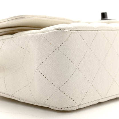 Chanel Crumpled Calfskin Quilted Medium Double Flap White 9 of 14