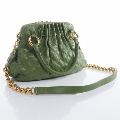 Marc Jacobs Leather Quilted Small Cecilia Olive 3 of 7