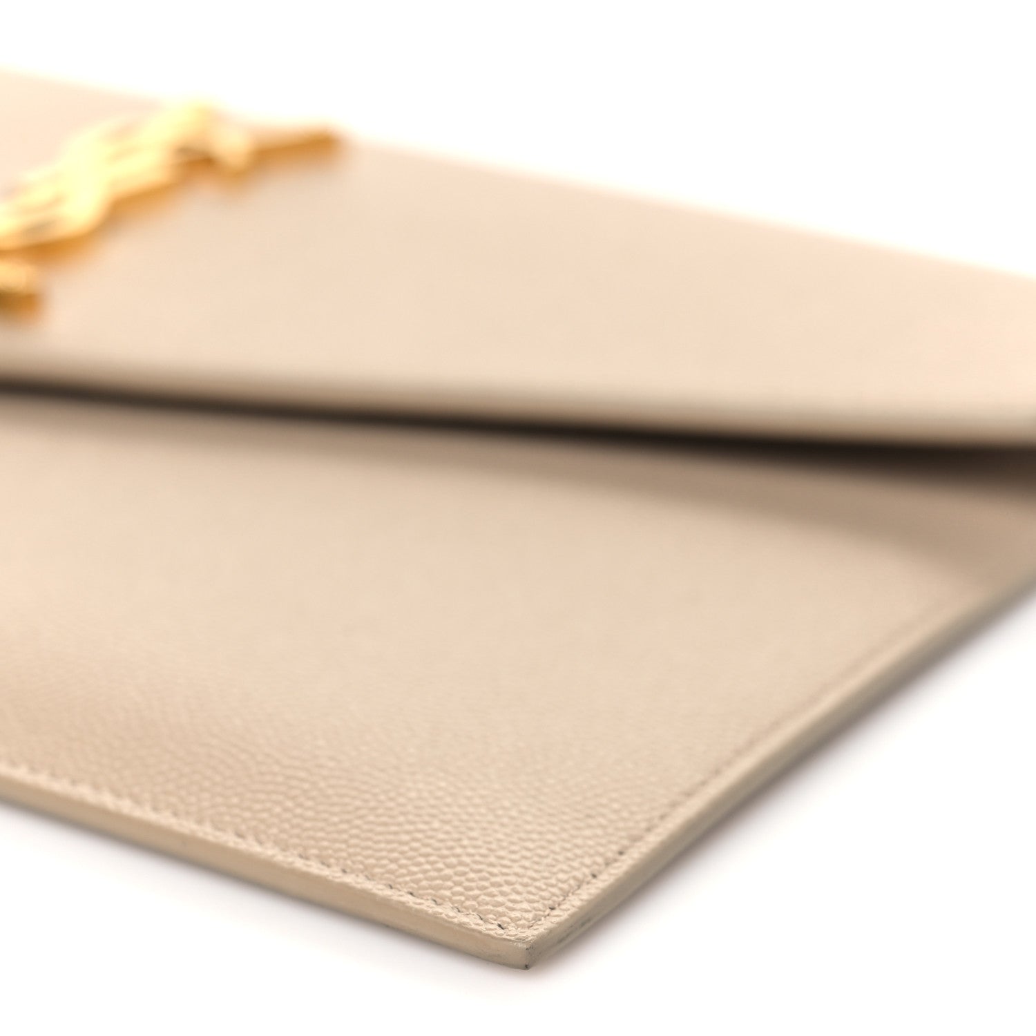Saint Laurent Grain De Poudre Uptown Pouch Dark Beige 8 of 9