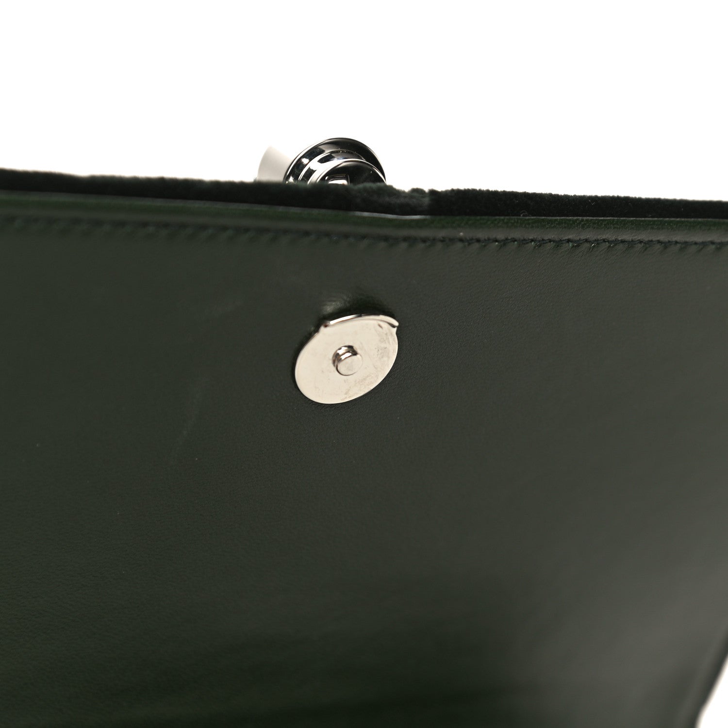 Saint Laurent Velvet Crystal Monogram Tassel Chain Wallet Green 12 of 13