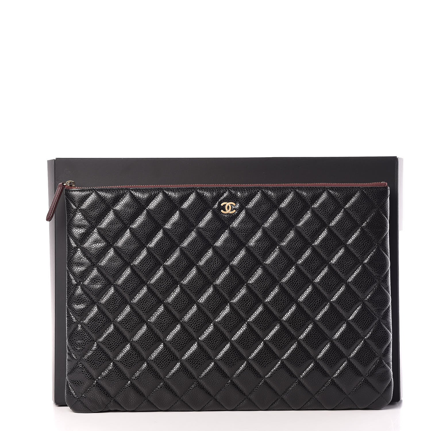 Chanel Caviar Quilted Large Cosmetic Case Black 11 of 11