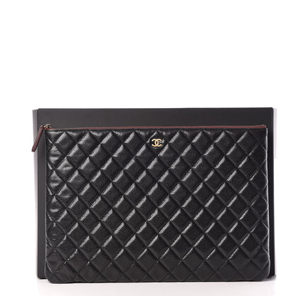 Chanel Caviar Quilted Large Cosmetic Case Black 11 of 11