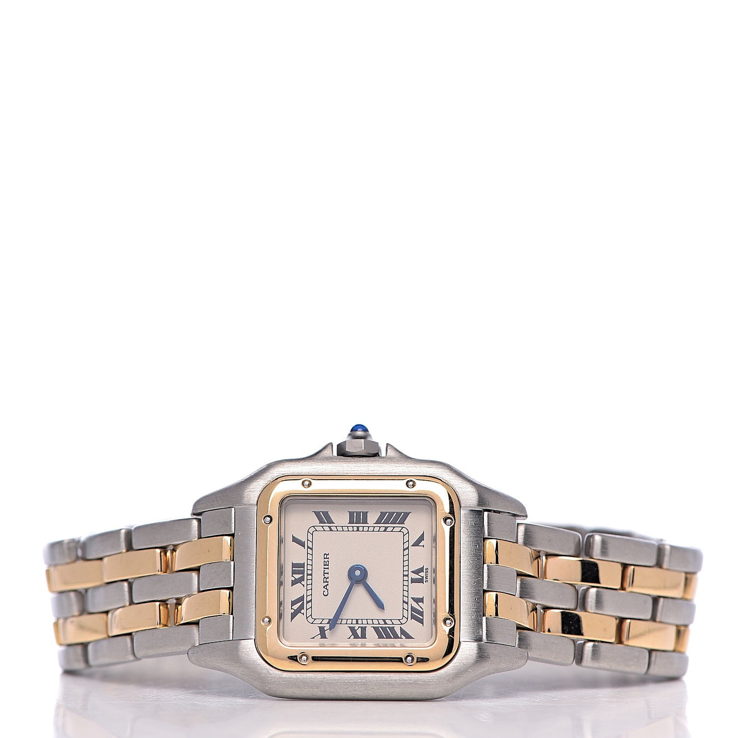 Stainless Steel 18K Yellow Gold 22mm Panthere Quartz Watch