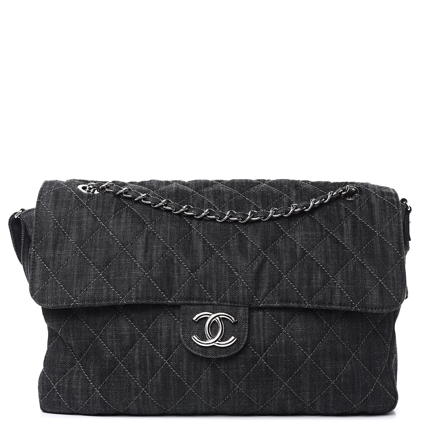 Chanel Denim Quilted Stretch Spirit Messenger Bag 1 of 14