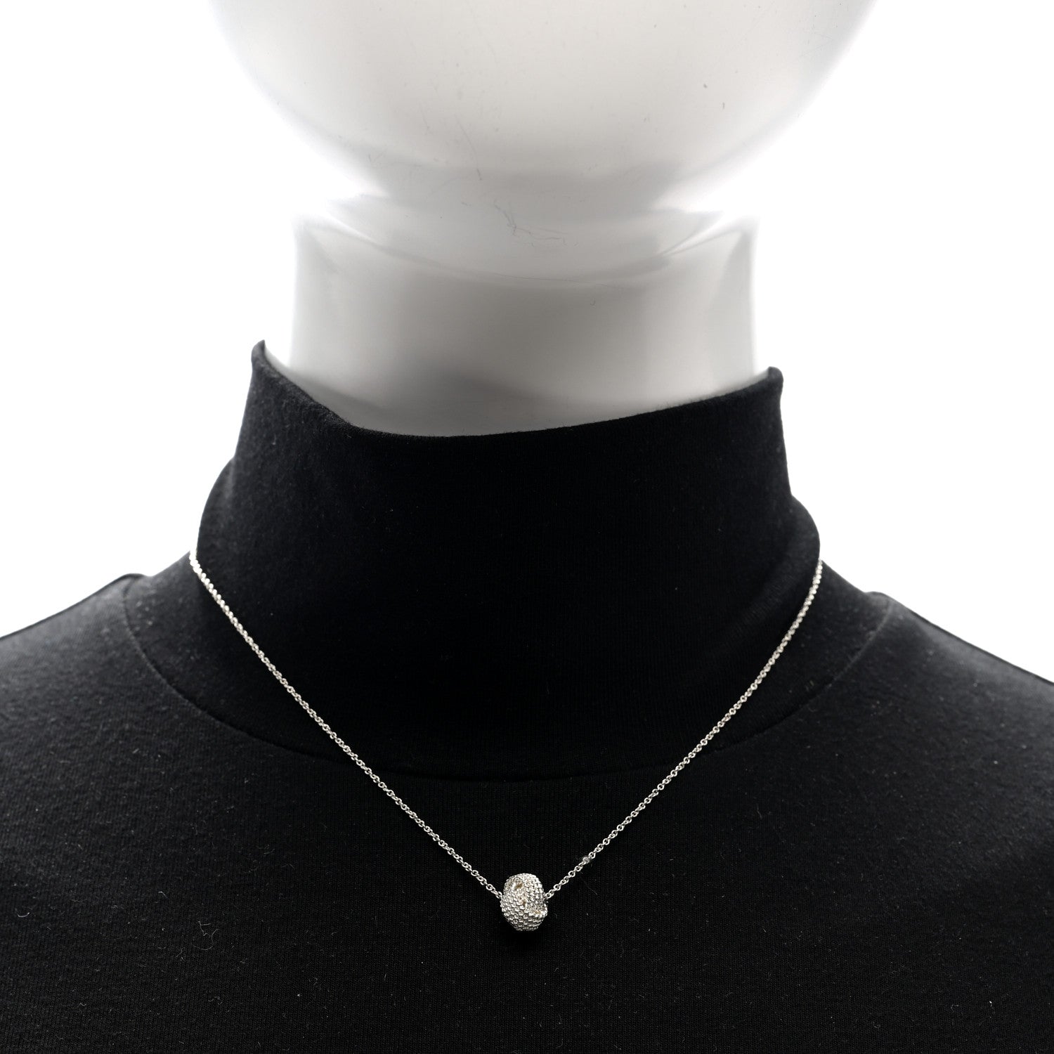 Tiffany Sterling Silver Twist Knot Pendant Necklace 2 of 4