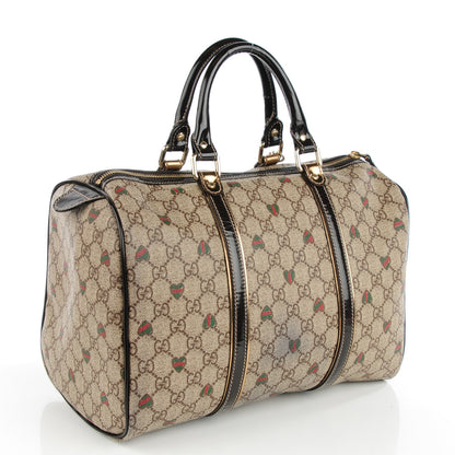 Gucci GG Plus Monogram Hearts Medium Joy Boston Dark Brown 3 of 7