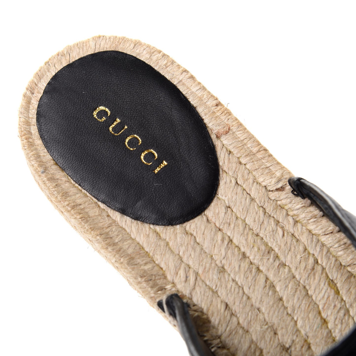 Nappa Matelasse GG Marmont Espadrille Slippers 38 Black