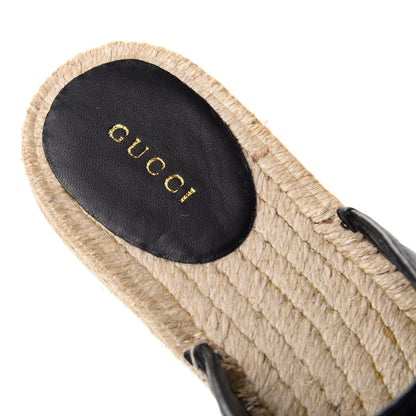 Gucci Nappa Matelasse GG Marmont Espadrille Slippers 38 Black 8 of 11