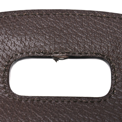 Gucci Monogram Jumbo GG Textured Dollar Calfskin Web Small Bamboo 1947 Top Handle Bag Camel Ebony New Acero 11 of 11