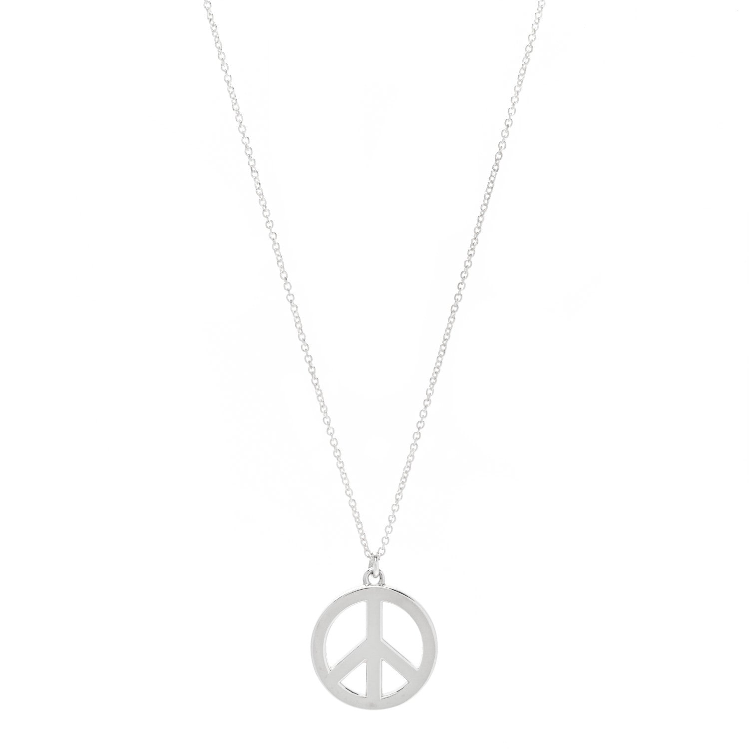 Tiffany Sterling Silver Peace Pendant Necklace 1 of 6