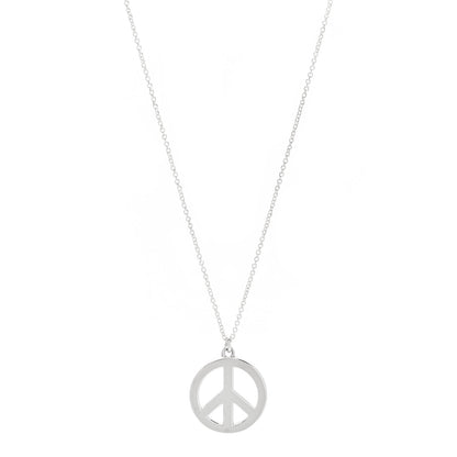 Tiffany Sterling Silver Peace Pendant Necklace 1 of 6