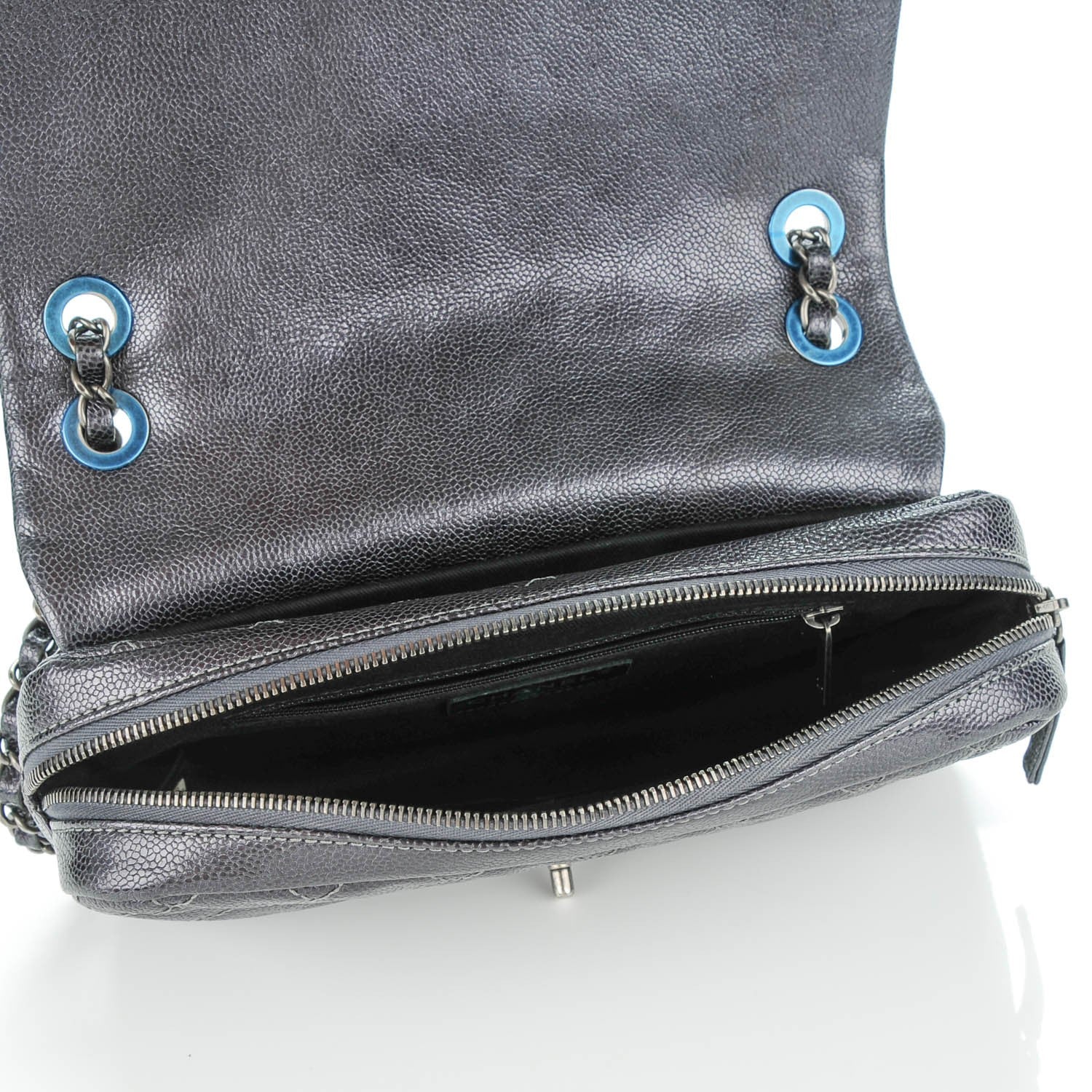 Chanel Caviar Quilted Jumbo Easy Flap Argent 5 of 8