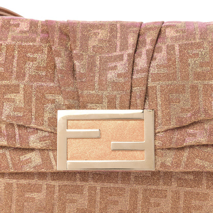 Fendi Metallic Lurex Zucca Large Mia Shoulder Flap Arancio 11 of 11