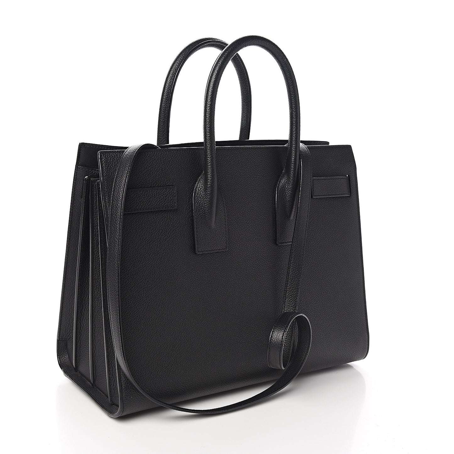 Grained Calfskin Small Sac De Jour Black