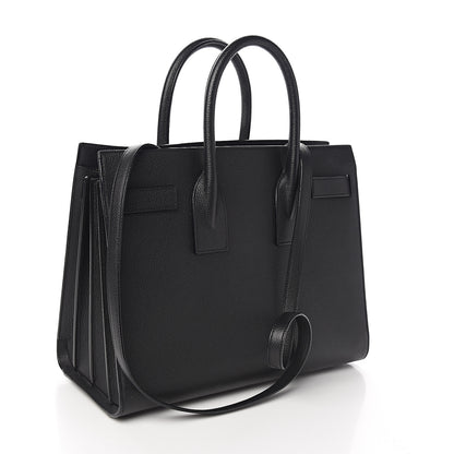 Saint Laurent Grained Calfskin Small Sac De Jour Black 2 of 9