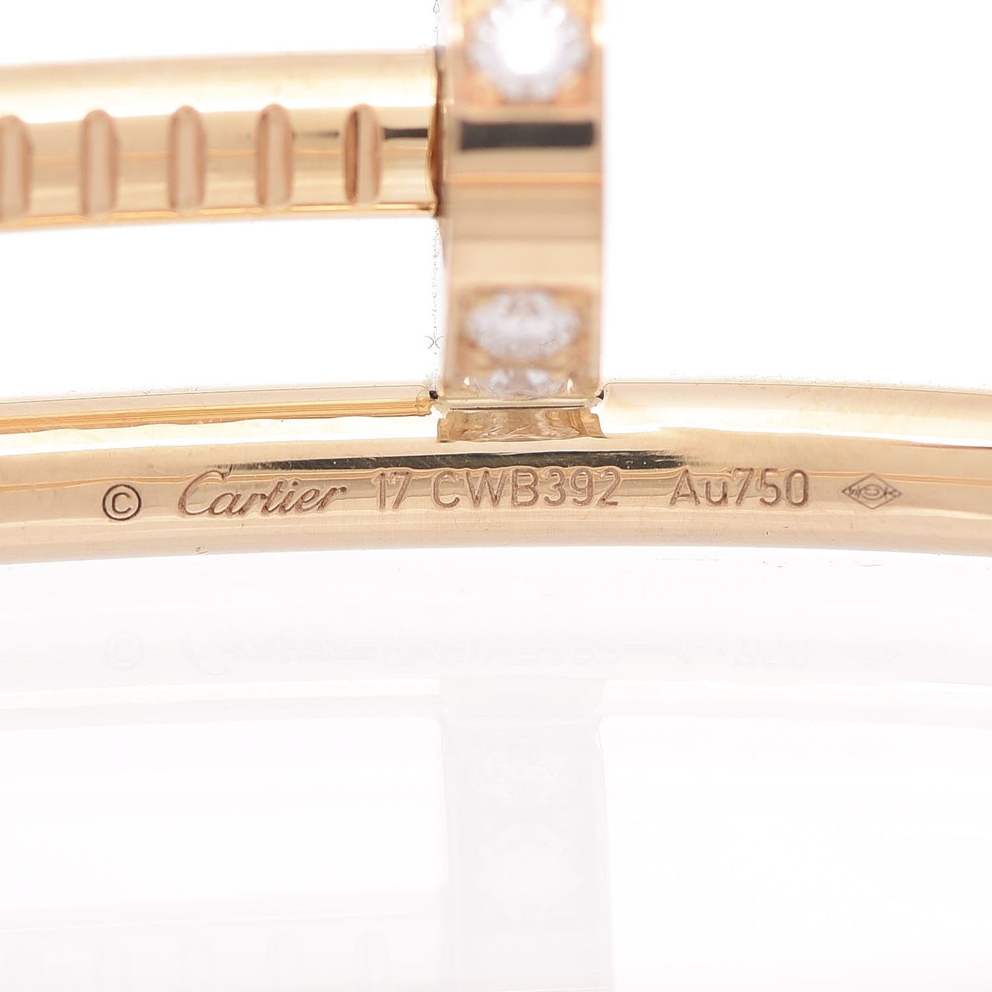 18K Yellow Gold Diamond Juste Un Clou Bracelet 17