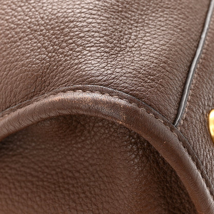 Prada Vitello Daino Shopping Satchel Bruciato 13 of 13