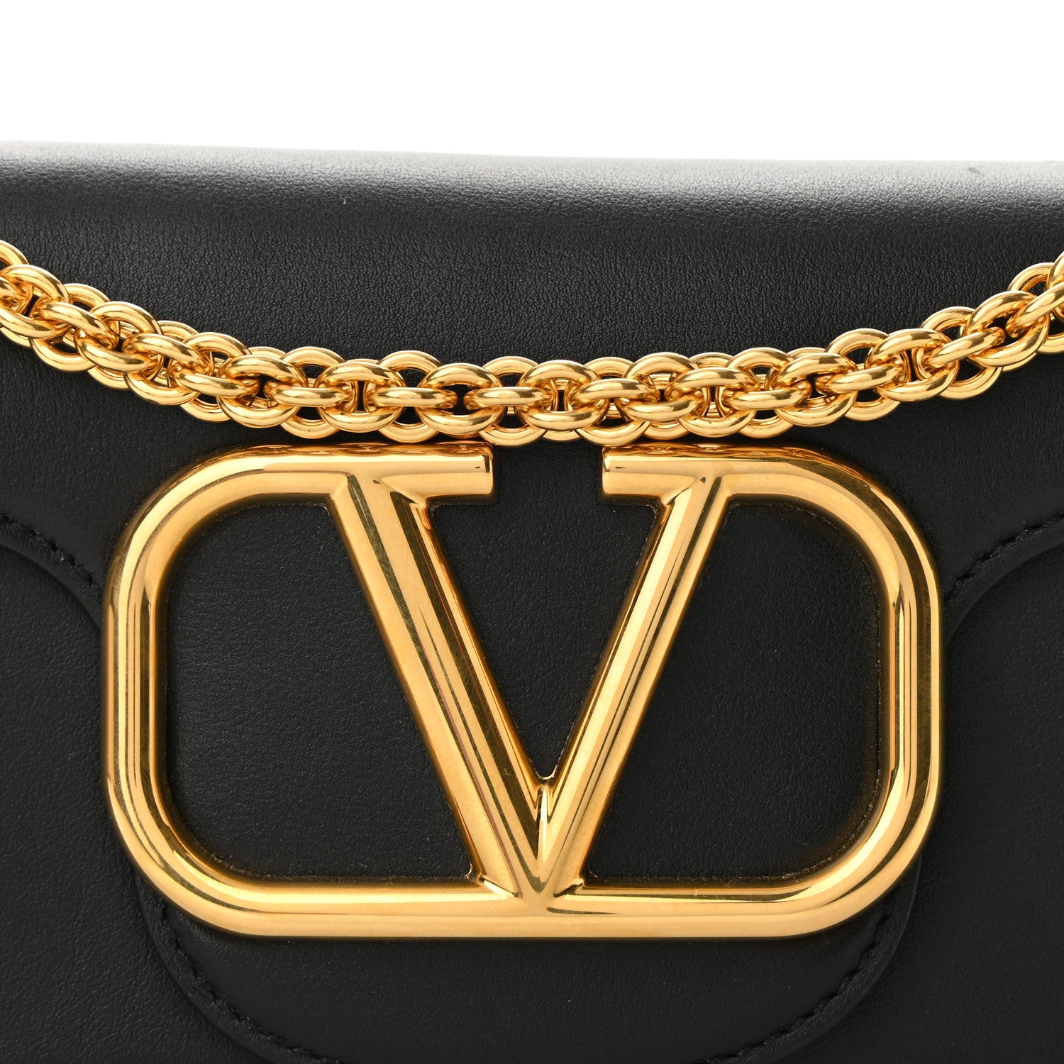 Valentino Garavani Calfskin Vlogo Small Loco Shoulder Bag Black 7 of 9