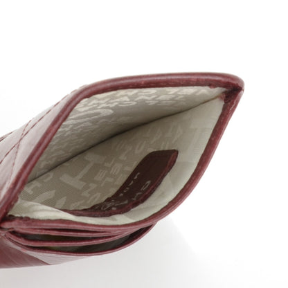 Chanel Aged Calfskin Quilted Cambon Card Case Holder Dark Red 5 of 7
