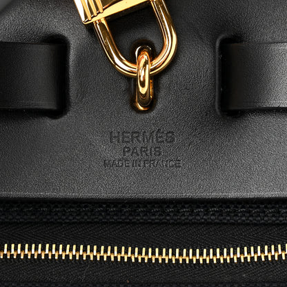 Hermes Military Toile Vache Hunter Herbag Zip PM 31 Black 7 of 12