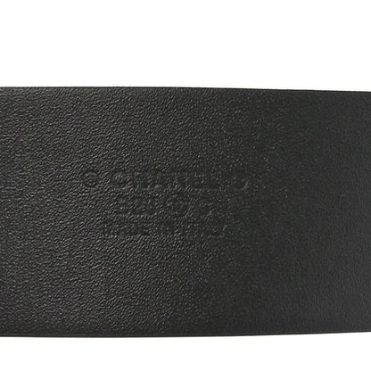 Chanel Calfskin Metal Enamel CC Belt 75 30 Black White 4 of 5