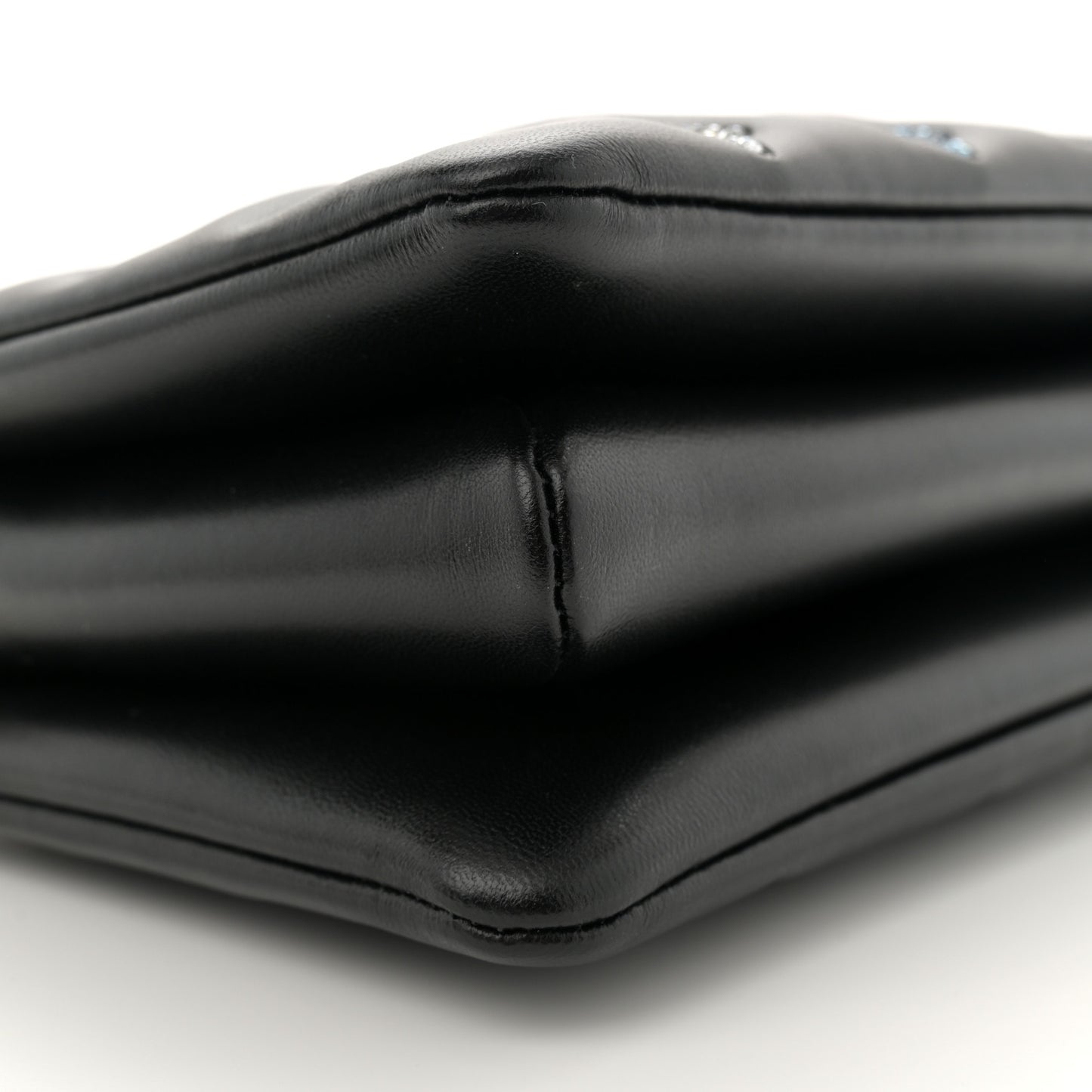 Lambskin Swarovski Crysta Embossed Monogram Coussin BB Black