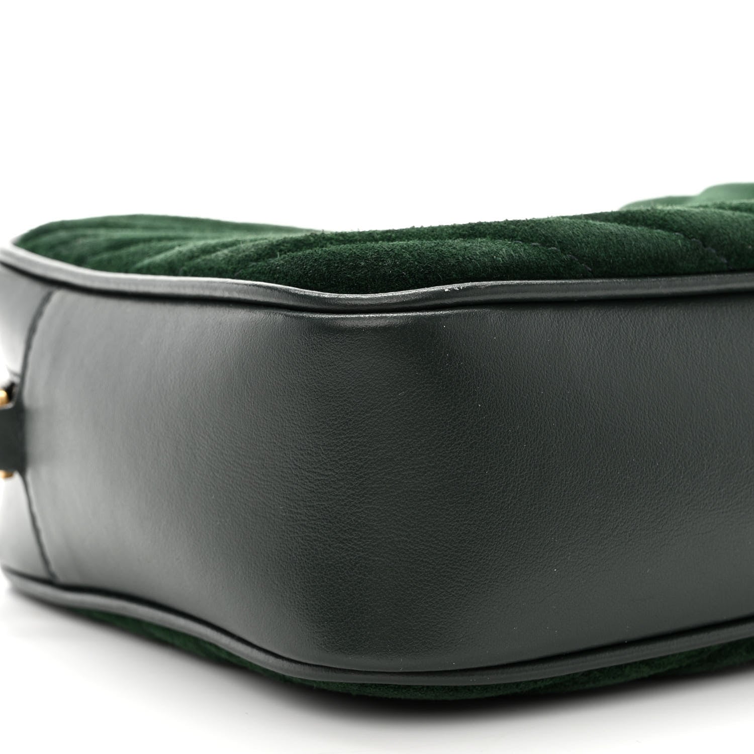 Saint Laurent Suede Calfskin Monogram Lou Camera Bag Vert Fonce 9 of 11